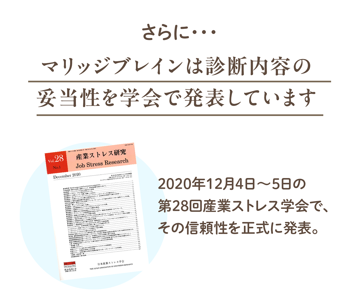さらに…マリッジブレ委員は診断内容の妥当性を学会で発表しています。